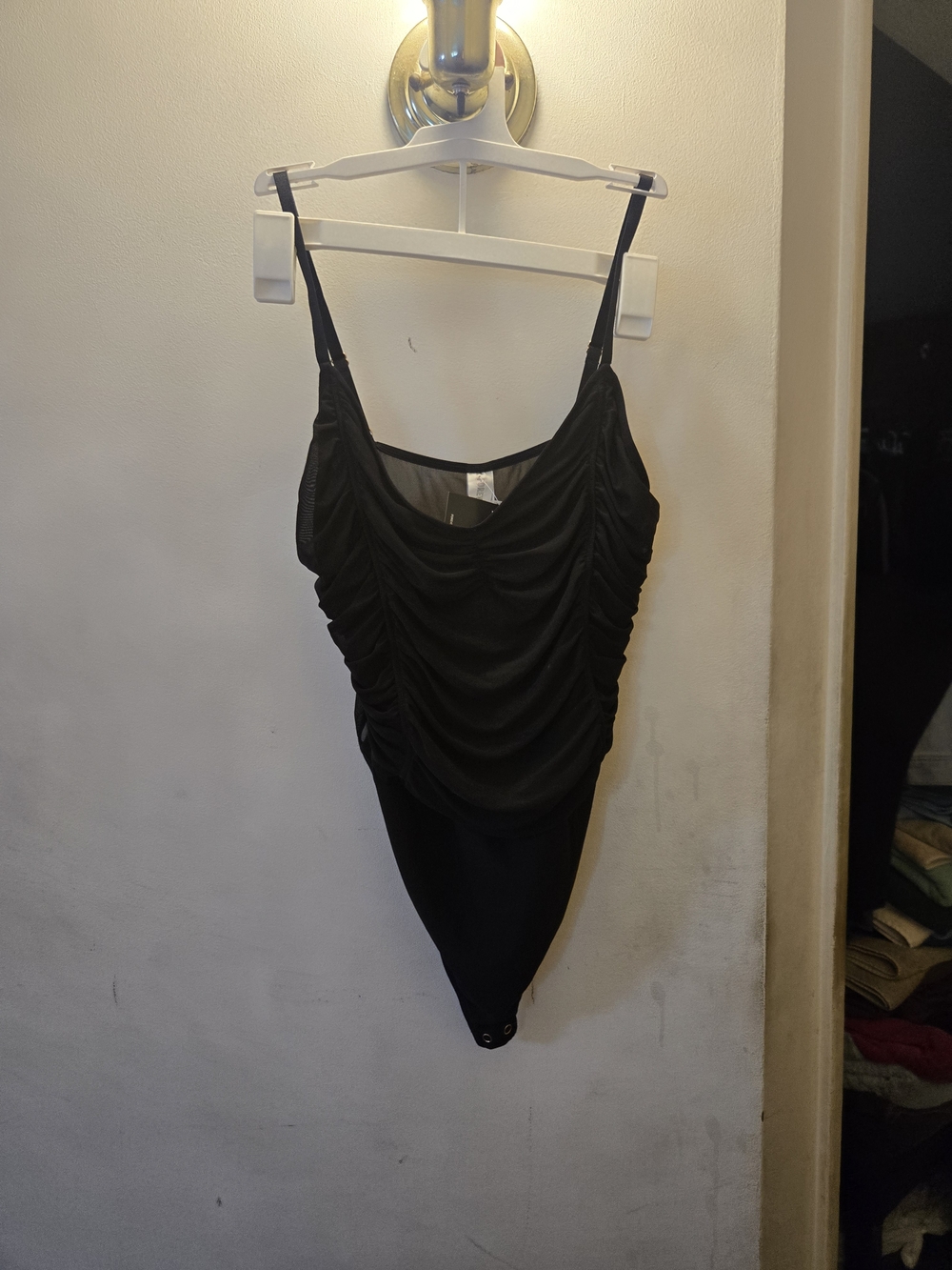 Forever 21 Black Ruched Bodysuit